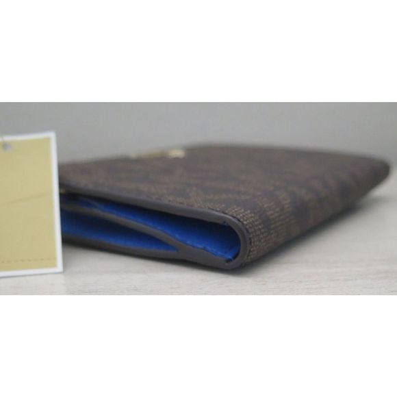 Michael Kors Jet Set Charm Oxford "MK" MD Snap Carryall Leather Wallet $128 - Picture 5 of 10